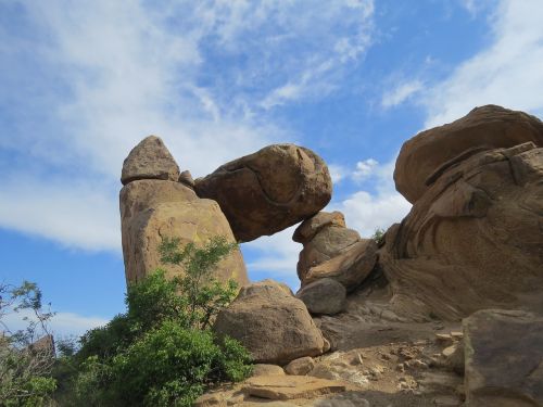 desert rock formation hiking
