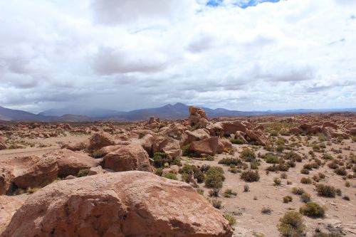 desert bolvia stones