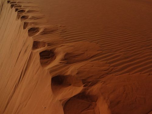 desert dune footprints