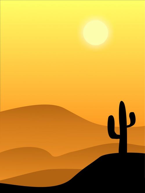 desert cactus vector