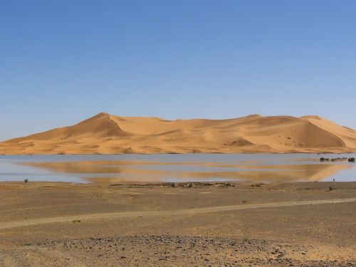 desert lake sahara wet dry