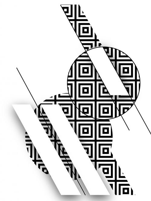 design abstract black and white