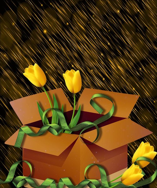 design  flowers  box