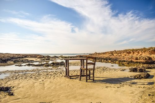 desk in nature surrealism