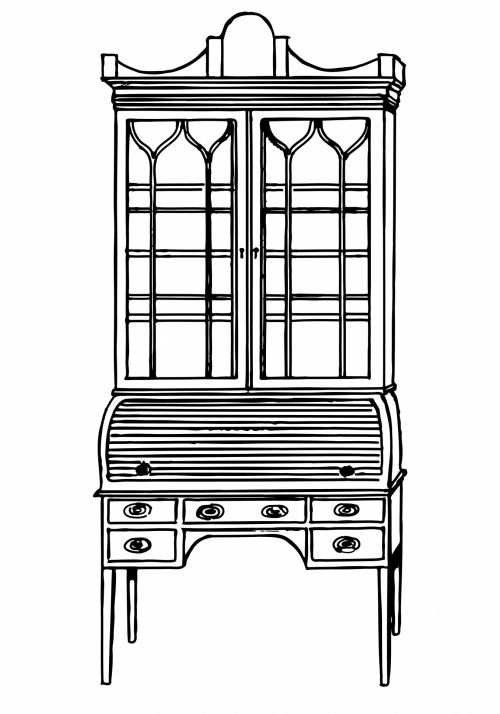 Desk Clipart Illustration