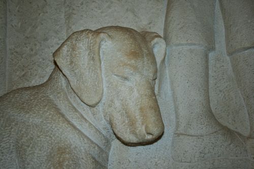 Detail Of Dog In Marble Frieze