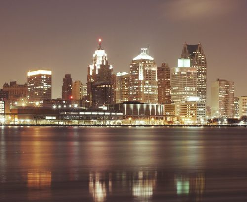 detroit city night