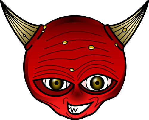 devil horns red