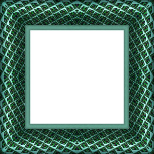 Diamond Pattern Picture Frame Green