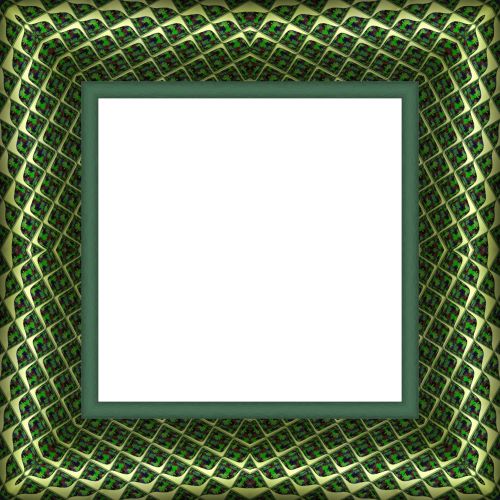 Diamond Pattern Picture Frame Lime