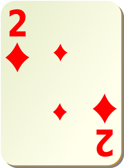 diamonds playing cards two