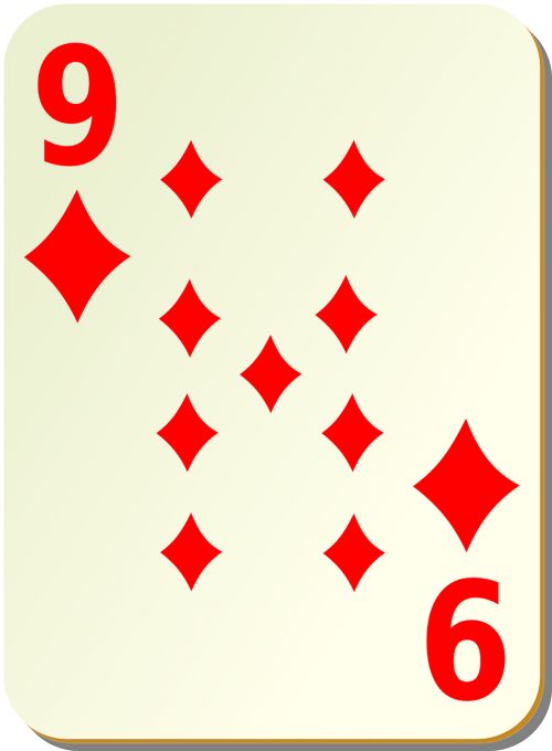 diamonds playing cards nine