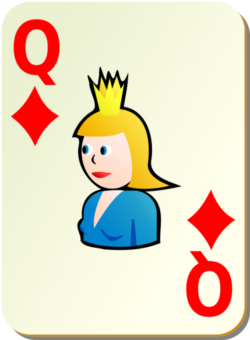 diamonds queen playing cards