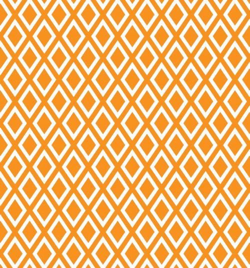 Diamonds Orange White Background