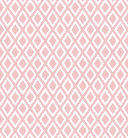 Diamonds Pink White Background