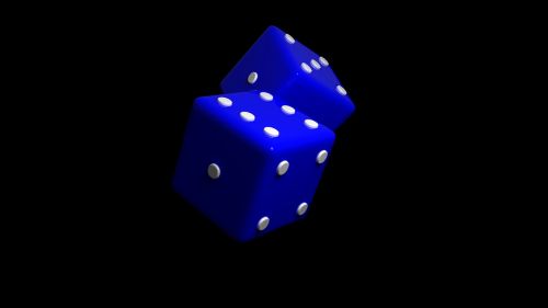 dice blue play