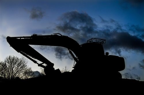 digger sunset silhouette