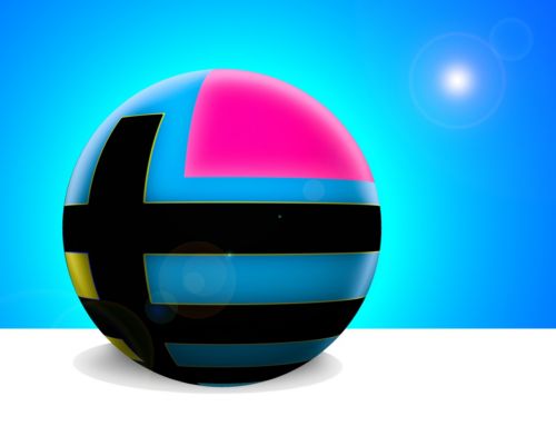 digital art ball abstract