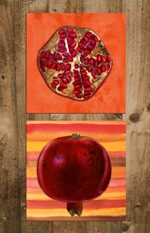 digital art pomegranate kitchen