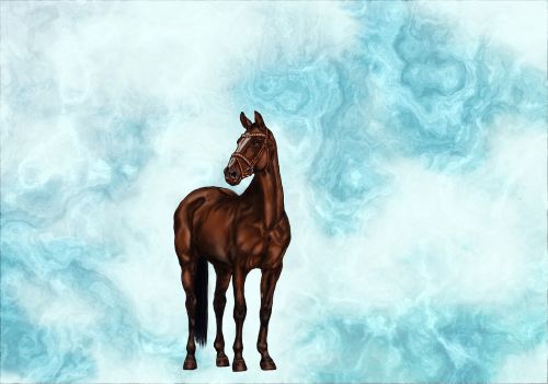 digital artwork painting horse