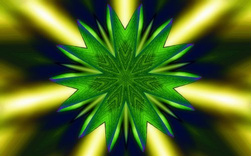 Digital Green Kaleidoscope