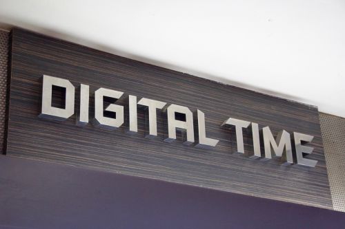 digital time lettering signs