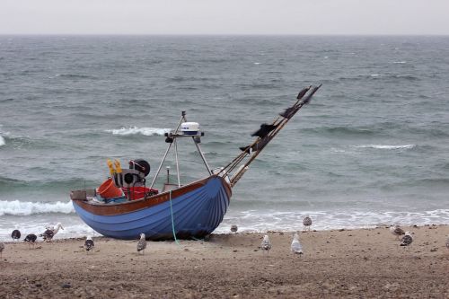 dinghy klitmøller the north sea