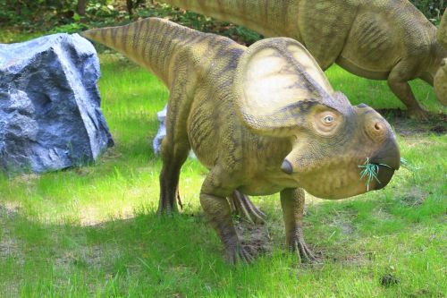 dinosaur grass statue
