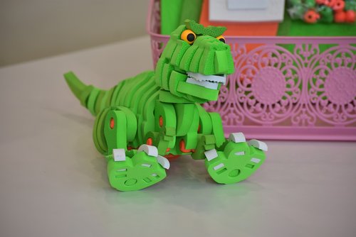 dinosaur  toy  green