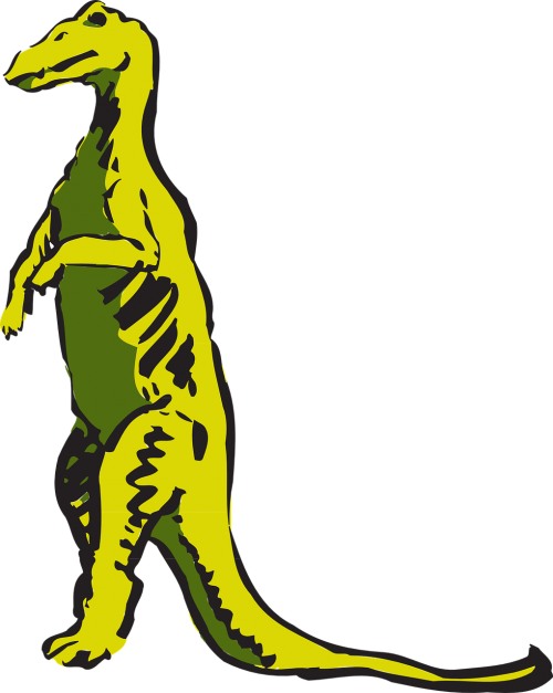 dinosaur yellow standing