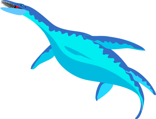 dinosaurs aquatic blue