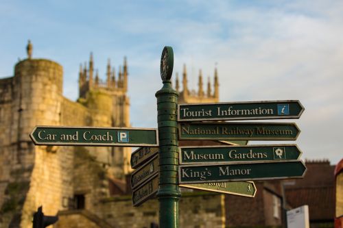 Directional Sign At York City