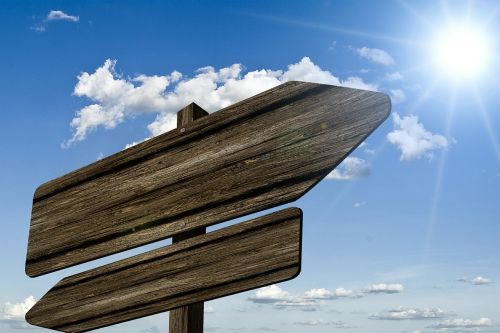 directory signposts wood