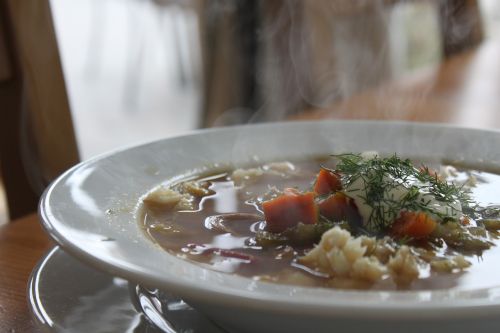 dish soup eating