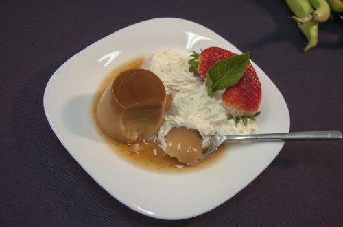 dish desserts spoon