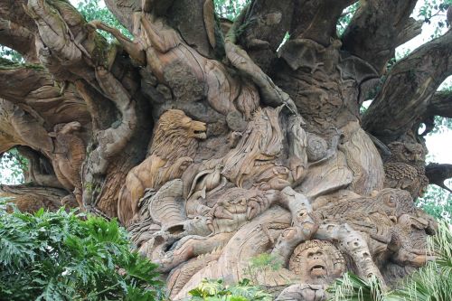 disney tree of life wood carving