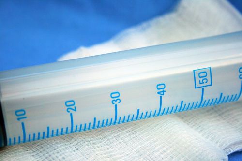 Disposable Syringe Marked In Blue