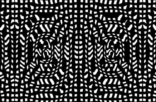 Distorted Black And White Blocks