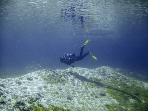 diving underwater water