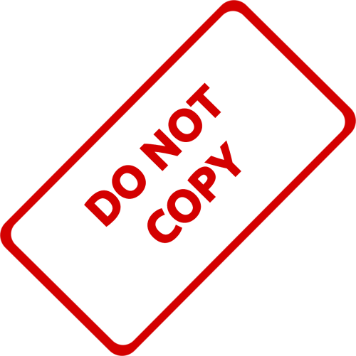 do not copy business copy