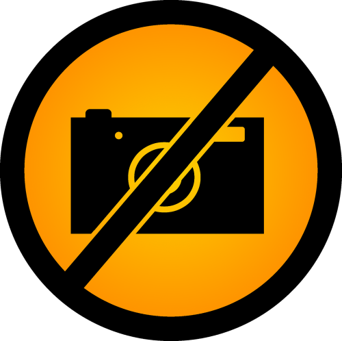 do not take photos a ban on taking pictures yellow