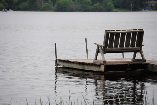 dock lake bench