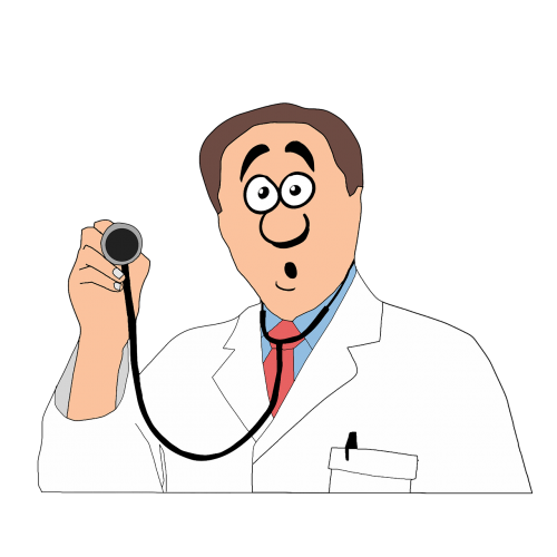 doctor caricature cartoon character