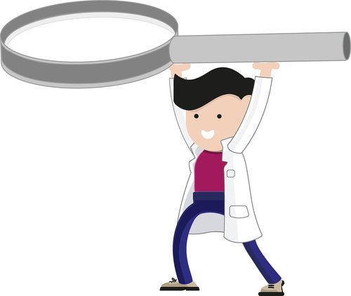doctor  magnifying glass  detective