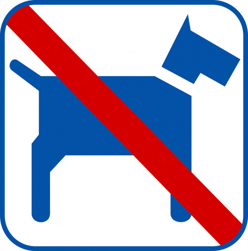dog sign no pets
