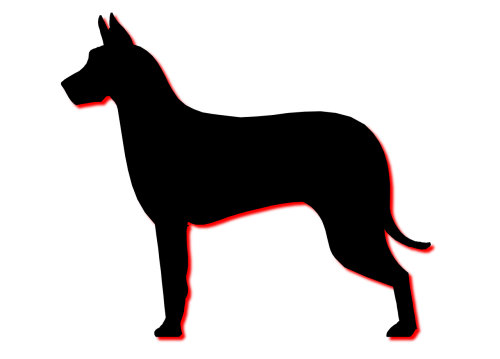 dog profile silhouette