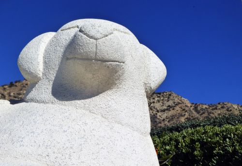 Dog Sculpture And Blue Sky