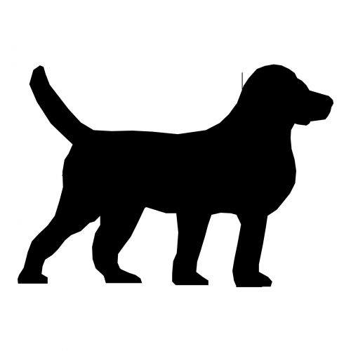 Dog Silhouette Drawing 05