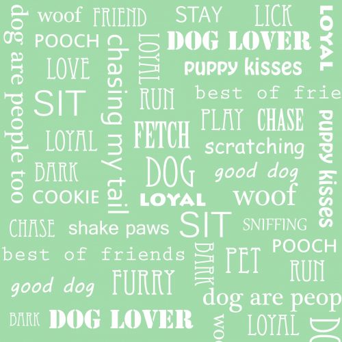 Dog Words Wallpaper Background