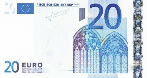 dollar bill 20 euro money